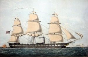 1857 USS Minnesota lito
