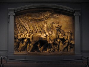Augustus Saint-Gaudens monument to the 54th Massachusetts on Boston Common.