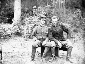 Brigadier General George A. Custer, right.