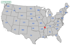 Fort Pillow location map